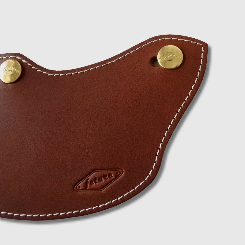 SUPREMUS ハンドメイド ロング レザーバイザー コーヒーカラー feture 2