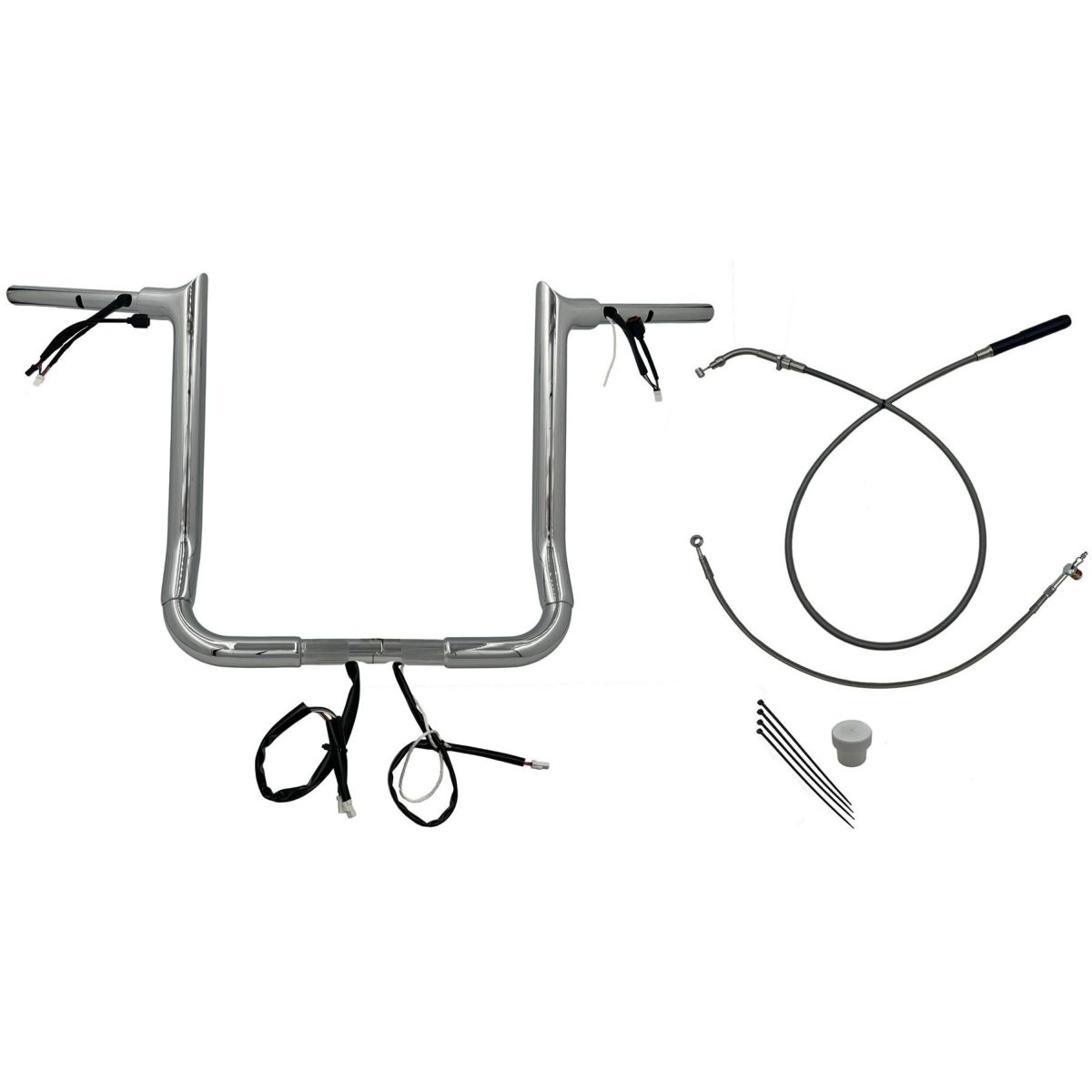 2024以降 ストリートグライド EZインストール 1-1/2インチ径ポインテッドトップ・ハンドルバーキット 16インチ (クローム)