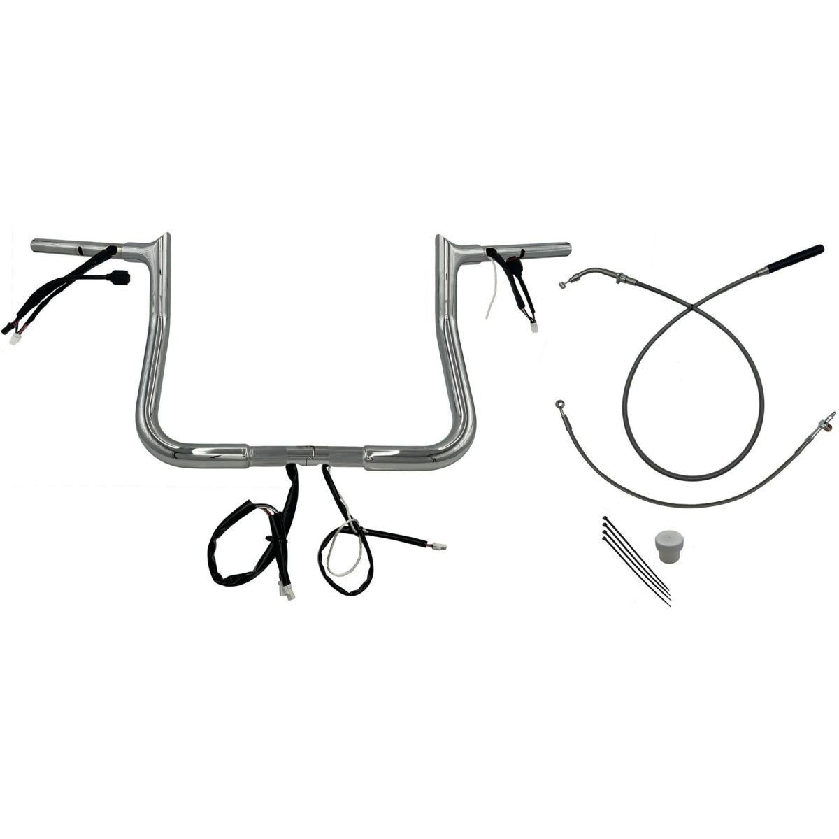 2024以降 ストリートグライド EZインストール 1-1/4インチ径ポインテッドトップ・ハンドルバーキット 11インチ (クローム)
