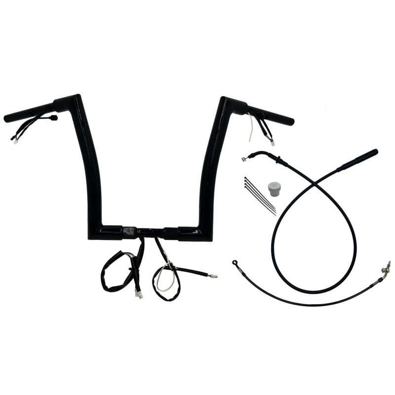 2024以降 ロードグライド EZインストール 1-1/2インチ径フラットトップ・ハンドルバーキット 14インチ (グロスブラック)