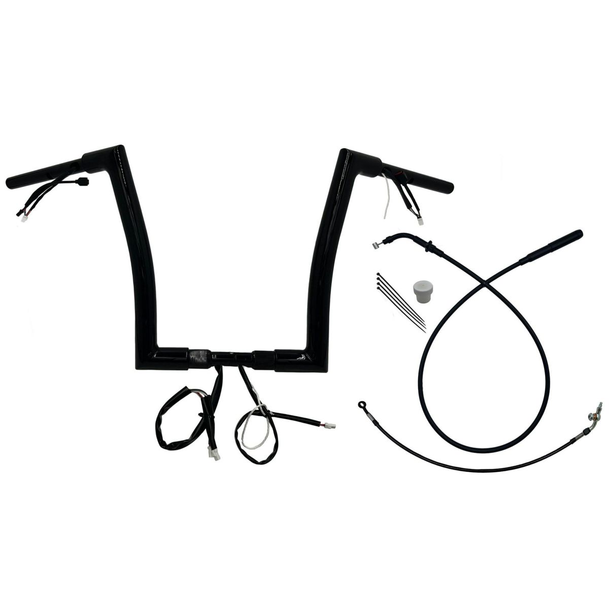 2024以降 ロードグライド EZインストール 1-1/2インチ径フラットトップ・ハンドルバーキット 14インチ (グロスブラック)