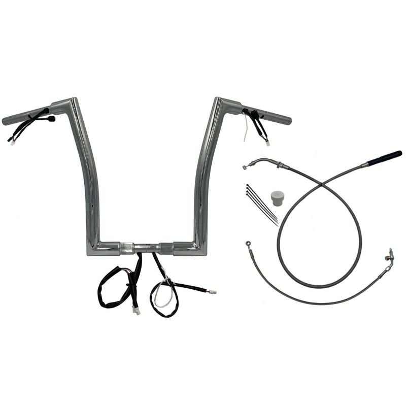 2024以降 ロードグライド EZインストール 1-1/2インチ径フラットトップ・ハンドルバーキット 16インチ (クローム)