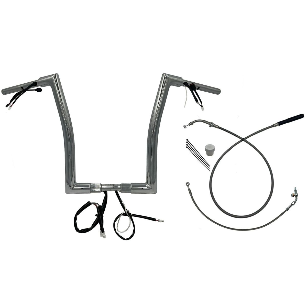 2024以降 ロードグライド EZインストール 1-1/2インチ径フラットトップ・ハンドルバーキット 16インチ (クローム)