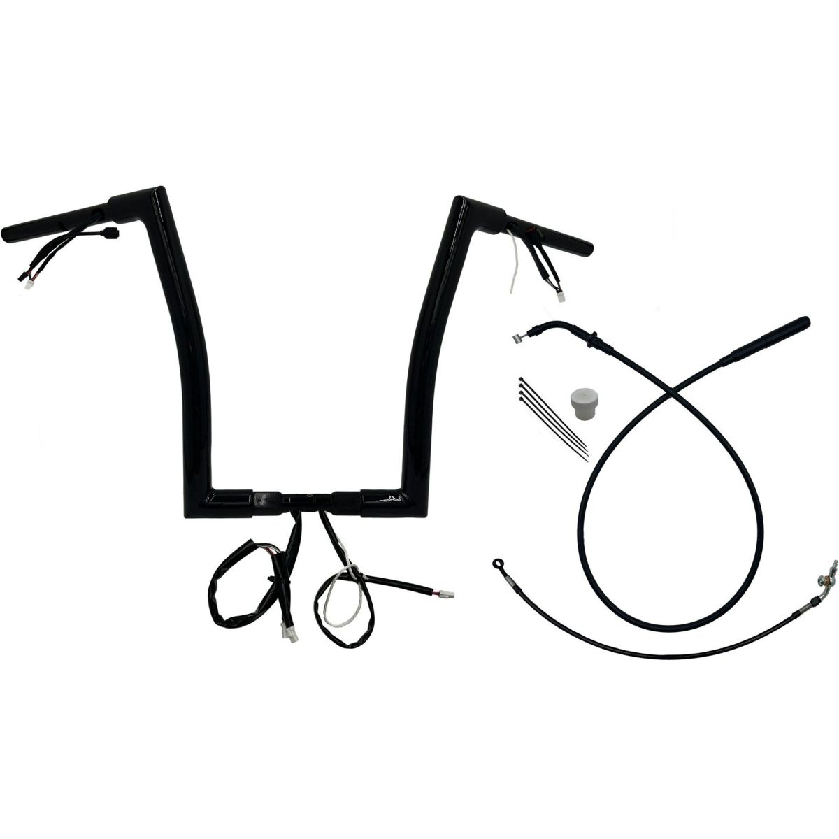 2024以降 ロードグライド EZインストール 1-1/2インチ径フラットトップ・ハンドルバーキット 16インチ (グロスブラック)