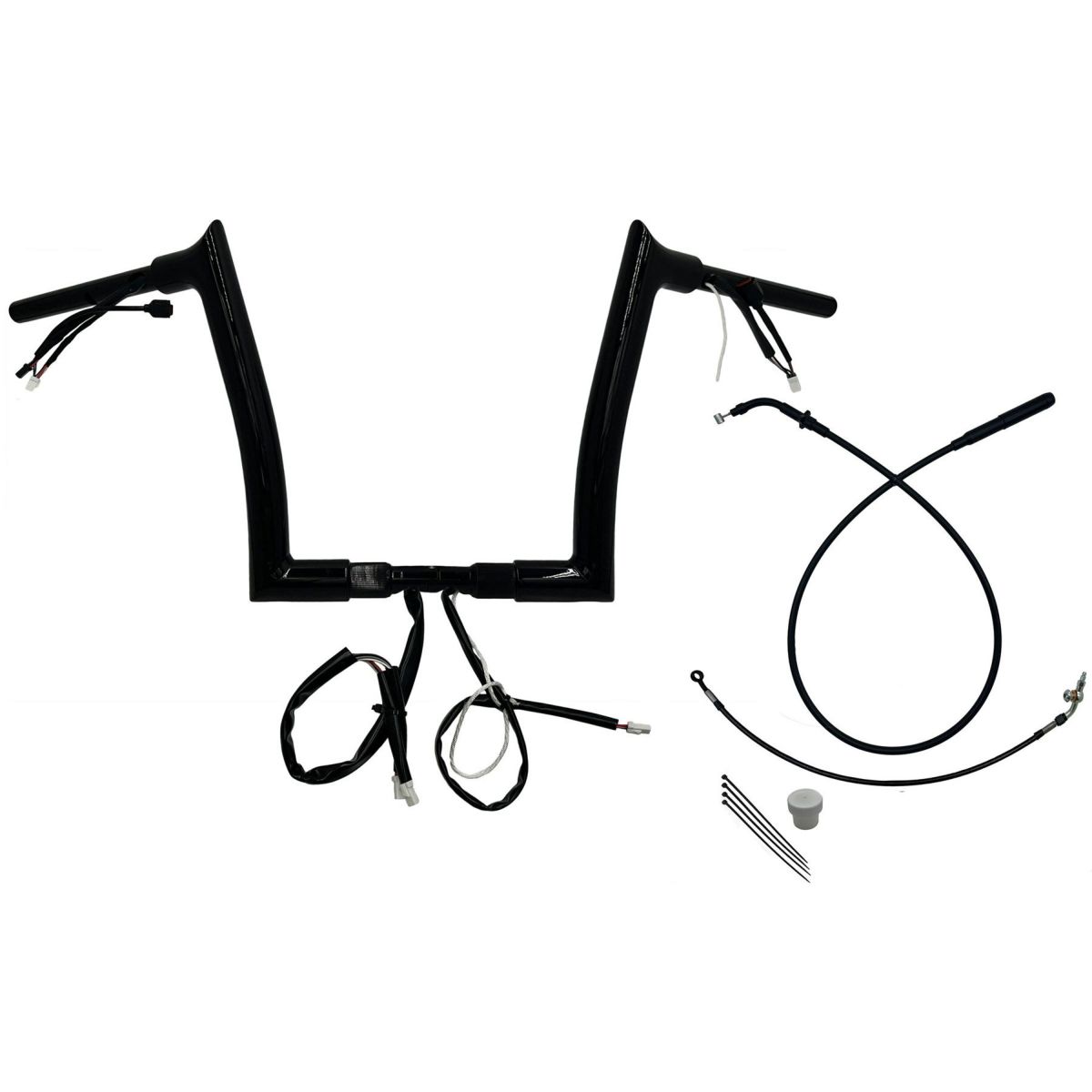 2024以降 ロードグライド EZインストール 1-1/2インチ径ポインテッドトップ・ハンドルバーキット 12インチ (グロスブラック)