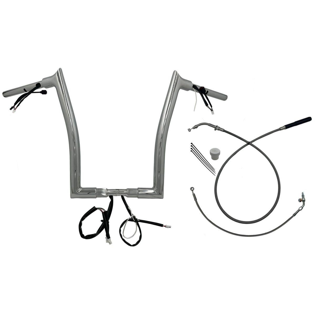 2024以降 ロードグライド EZインストール 1-1/2インチ径ポインテッドトップ・ハンドルバーキット 16インチ (クローム)