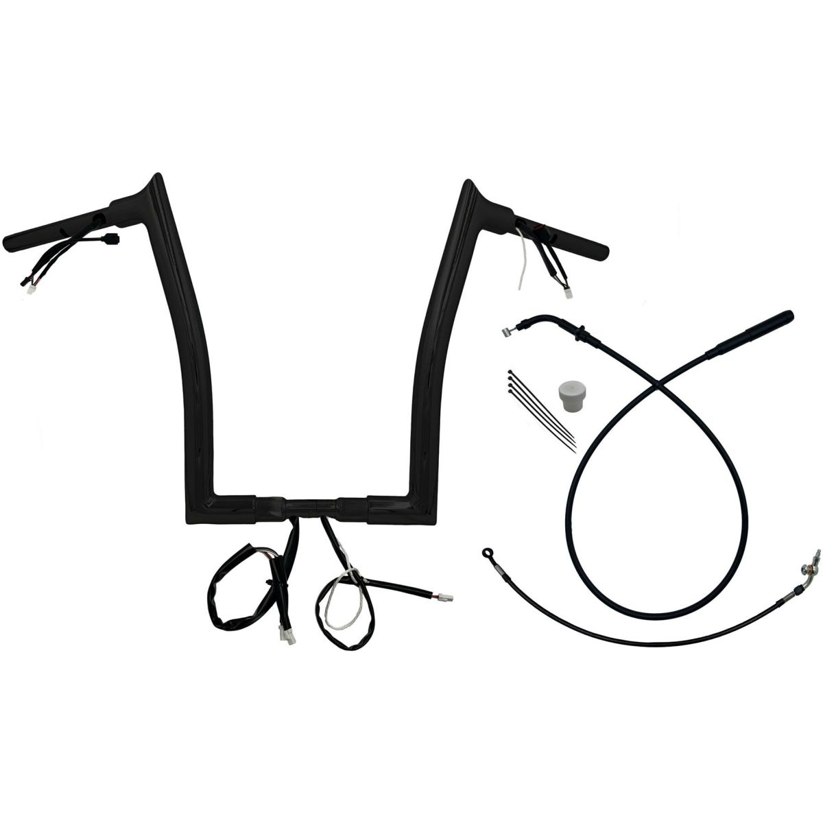 2024以降 ロードグライド EZインストール 1-1/2インチ径ポインテッドトップ・ハンドルバーキット 16インチ (グロスブラック)