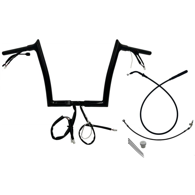 2024以降 ロードグライド EZインストール 1-1/4インチ径ポインテッドトップ・ハンドルバーキット 12インチ (グロスブラック)