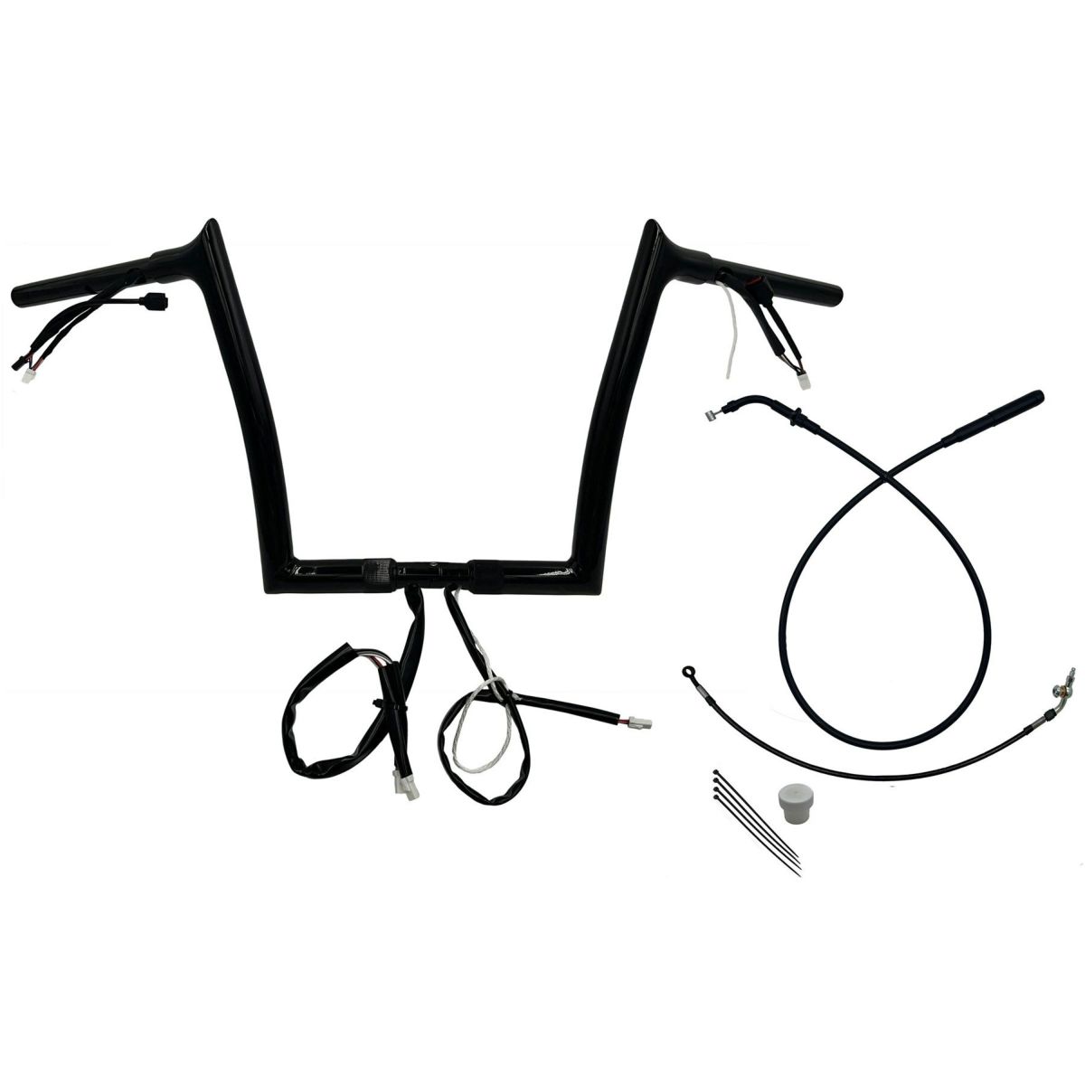 2024以降 ロードグライド EZインストール 1-1/4インチ径ポインテッドトップ・ハンドルバーキット 12インチ (グロスブラック)