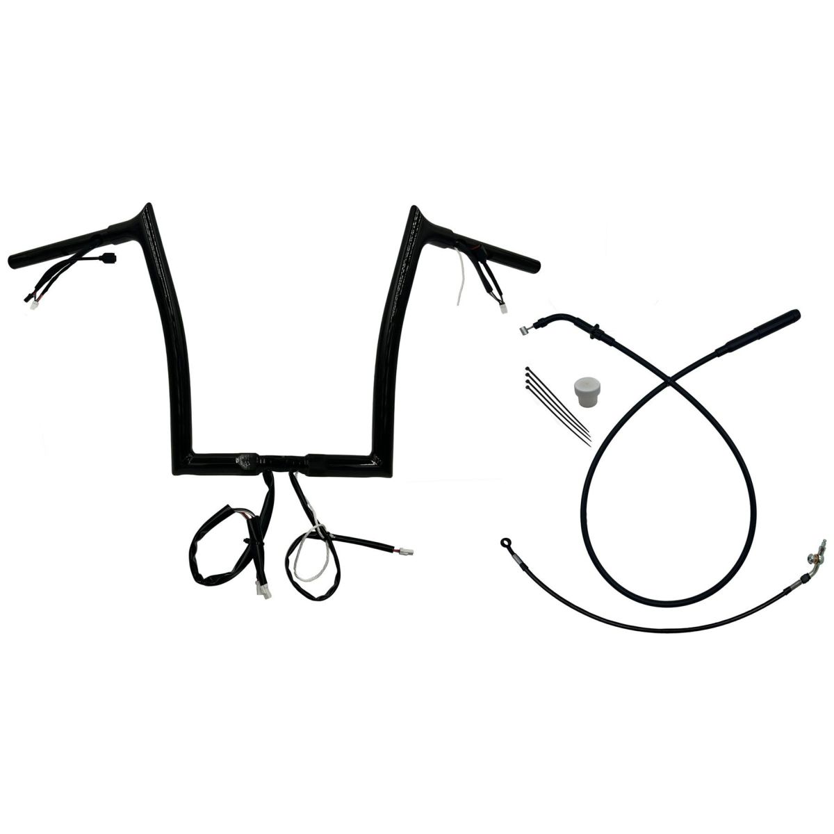 2024以降 ロードグライド EZインストール 1-1/4インチ径ポインテッドトップ・ハンドルバーキット 14インチ (グロスブラック)