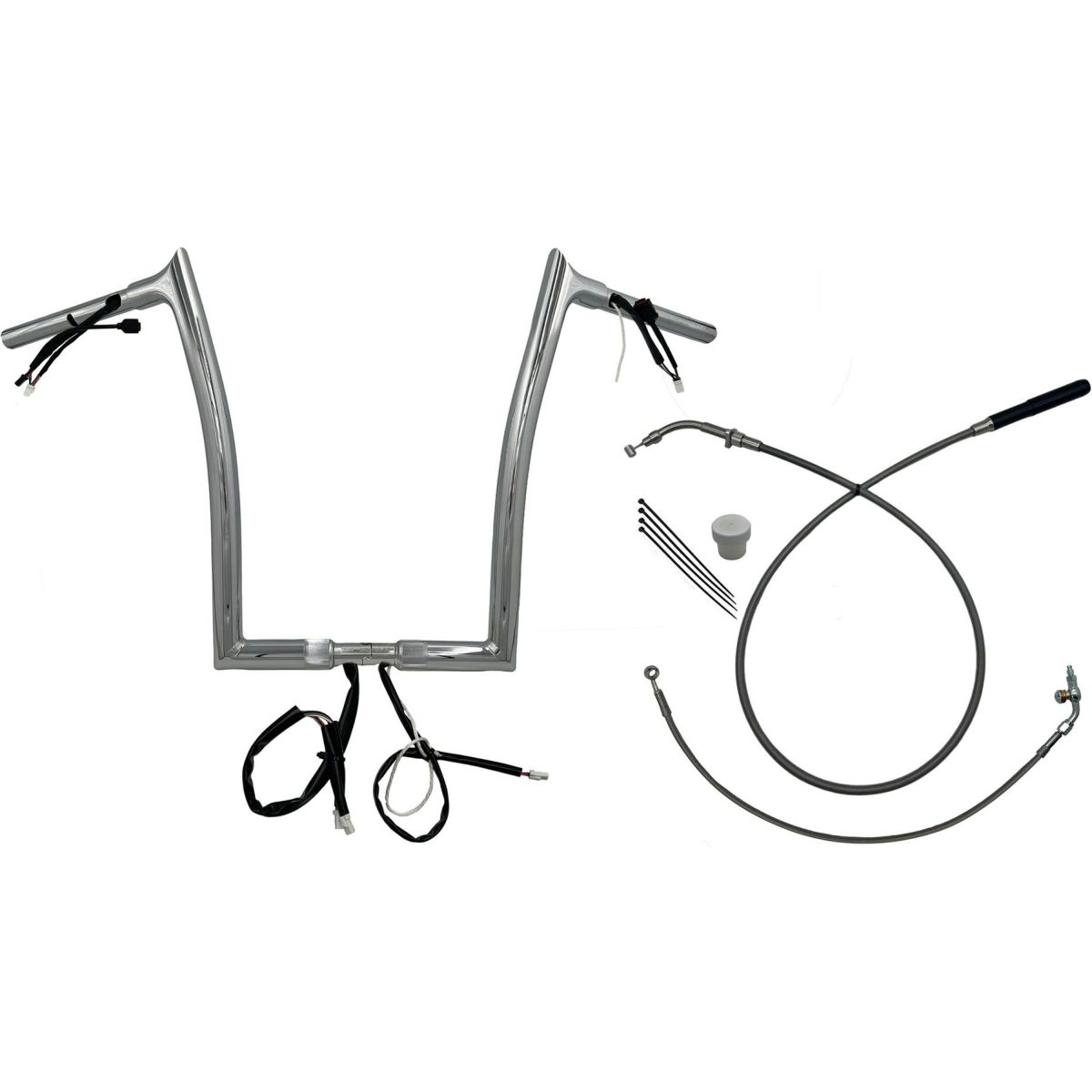 2024以降 ロードグライド EZインストール 1-1/4インチ径ポインテッドトップ・ハンドルバーキット 16インチ (クローム)