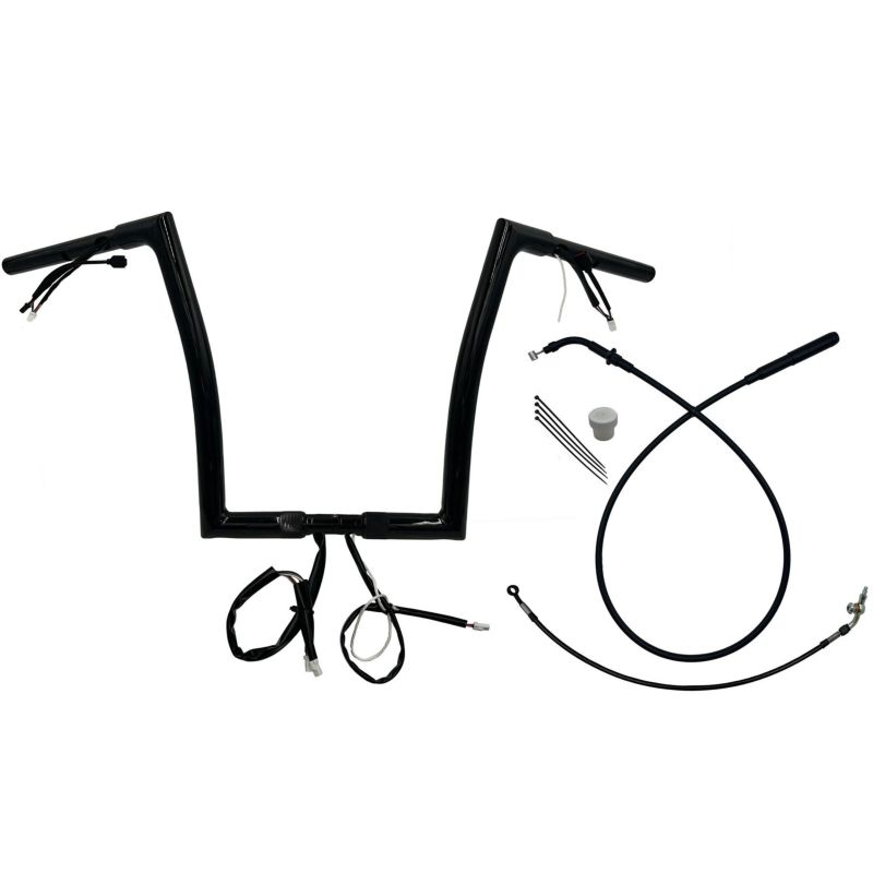 2024以降 ロードグライド EZインストール 1-1/4インチ径フラットトップ・ハンドルバーキット 14インチ (グロスブラック)