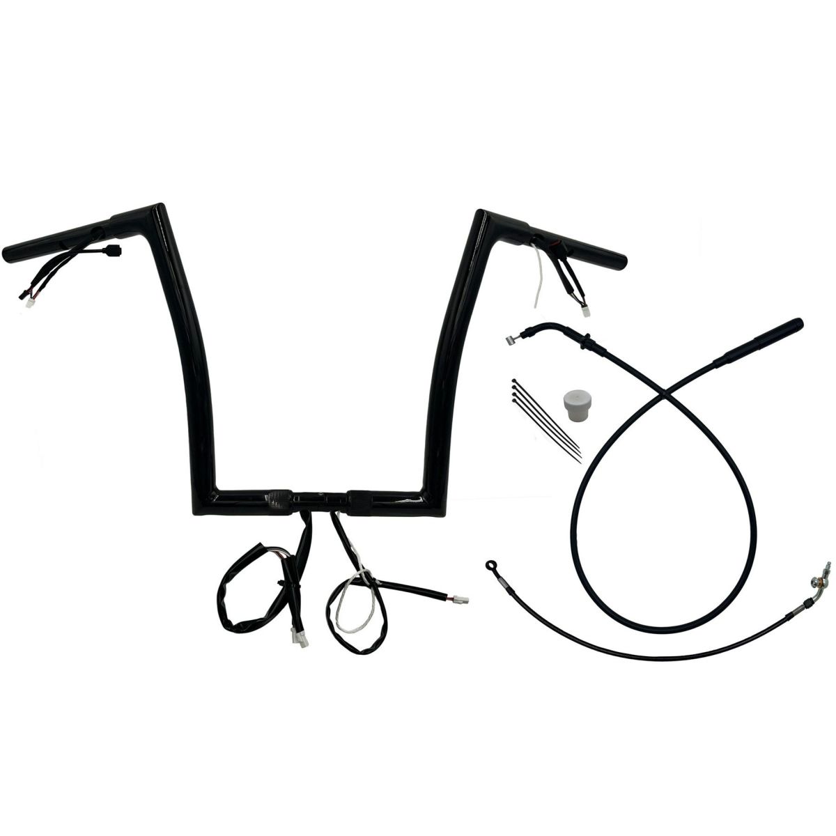 2024以降 ロードグライド EZインストール 1-1/4インチ径フラットトップ・ハンドルバーキット 14インチ (グロスブラック)