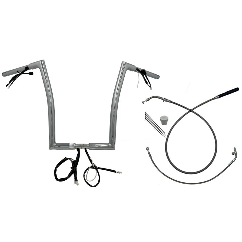 2024以降 ロードグライド EZインストール 1-1/4インチ径フラットトップ・ハンドルバーキット 16インチ (クローム)