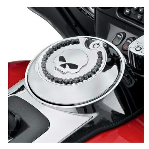 スカル＆チェーン・コレクション　フュエルタンクコンソールドア　【ジュエルスカル】-01