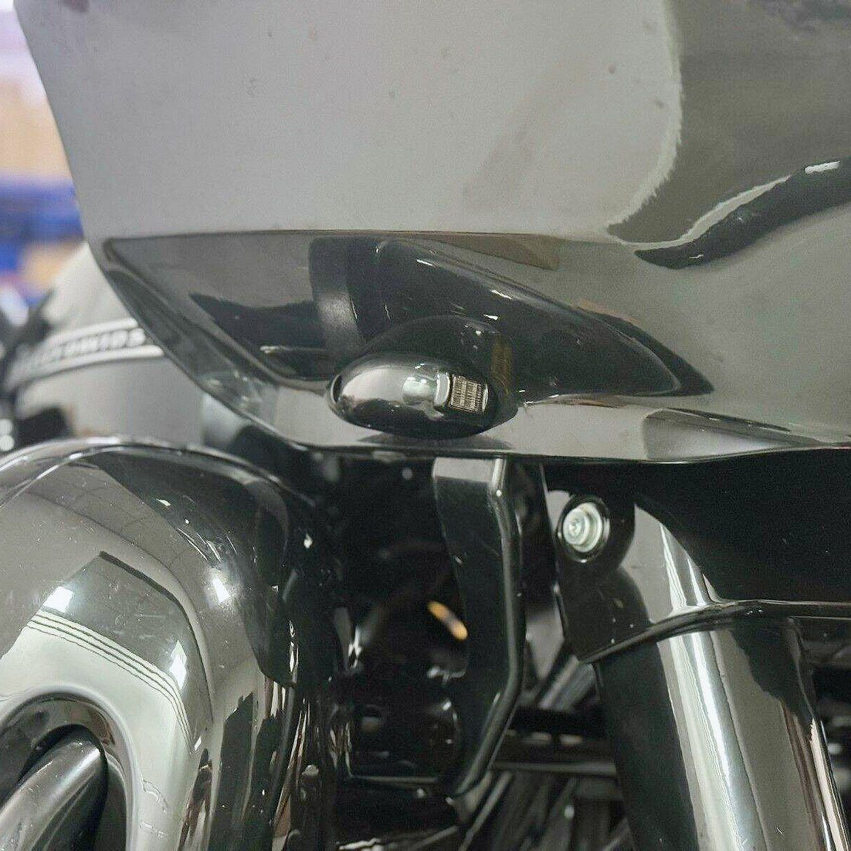 2015以降 ロードグライド フェアリングマウント LEDウインカー ホワイトポジションライト ブラック