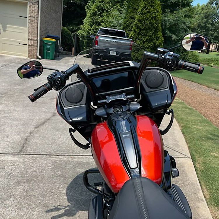 2024以降 ロードグライド 1-1/2インチ径フラットトップ・EZインストール ハンドルバー 14インチ (グロスブラック)2