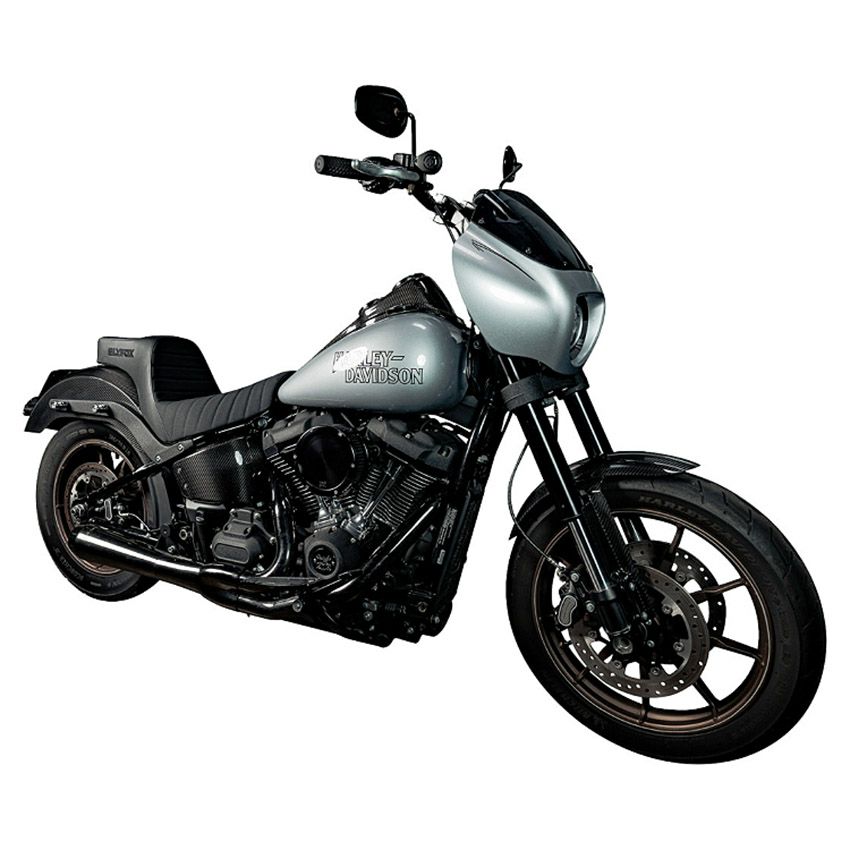 M8 ローライダー/S/ST、スポーツグライド ハイヌーン ツーアップシート (ブラックロゴ)6