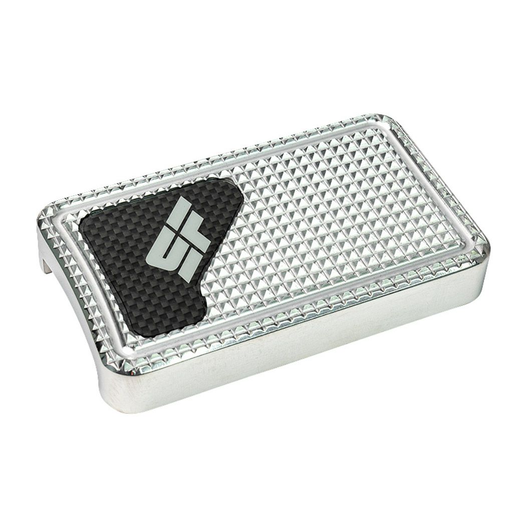 2014以降 ツーリング、トライク ダイアモンドカット・ブレーキペダルパッド (ポリッシュ/カーボン)