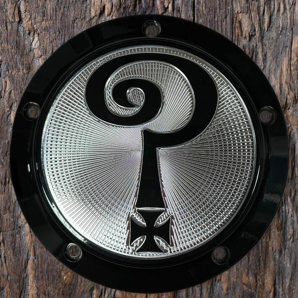  M8ツーリング Question Mark ダービカバー グロスブラック Indian Larry Motorcycles 