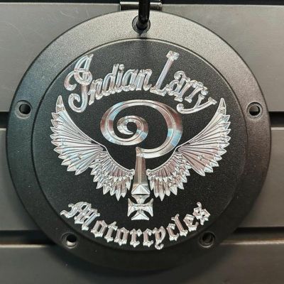 M8ソフテイル Indian Larryロゴ ダービカバー マットブラック Indian Larry Motorcycles