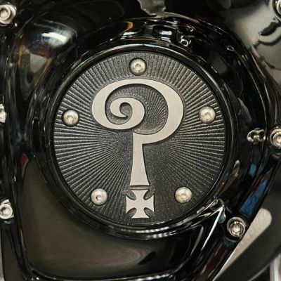 Question Mark タイマーカバー マットブラック/アルミ  Indian Larry Motorcycles