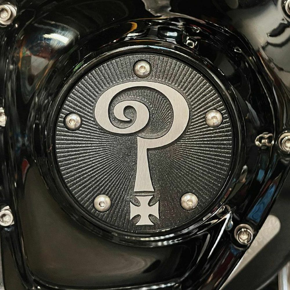 Question Mark タイマーカバー マットブラック/アルミ Indian Larry Motorcycles