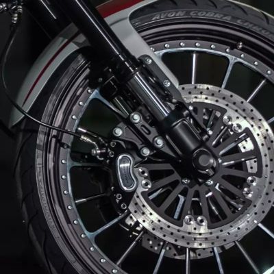 M8ソフテイル ローライダーS/ST、ファットボブ 300/340mm用 キャリパー変換アダプターセット (ブラック) サンダーバイク