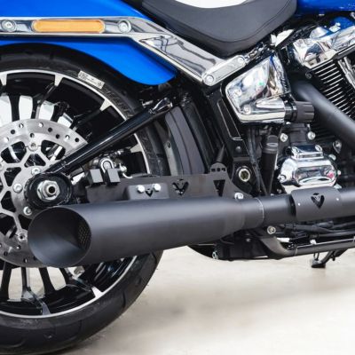 M8 ブレイクアウト、ファットボーイ 2-1 フルエキゾーストマフラー (ブラック) コブラスポーツ