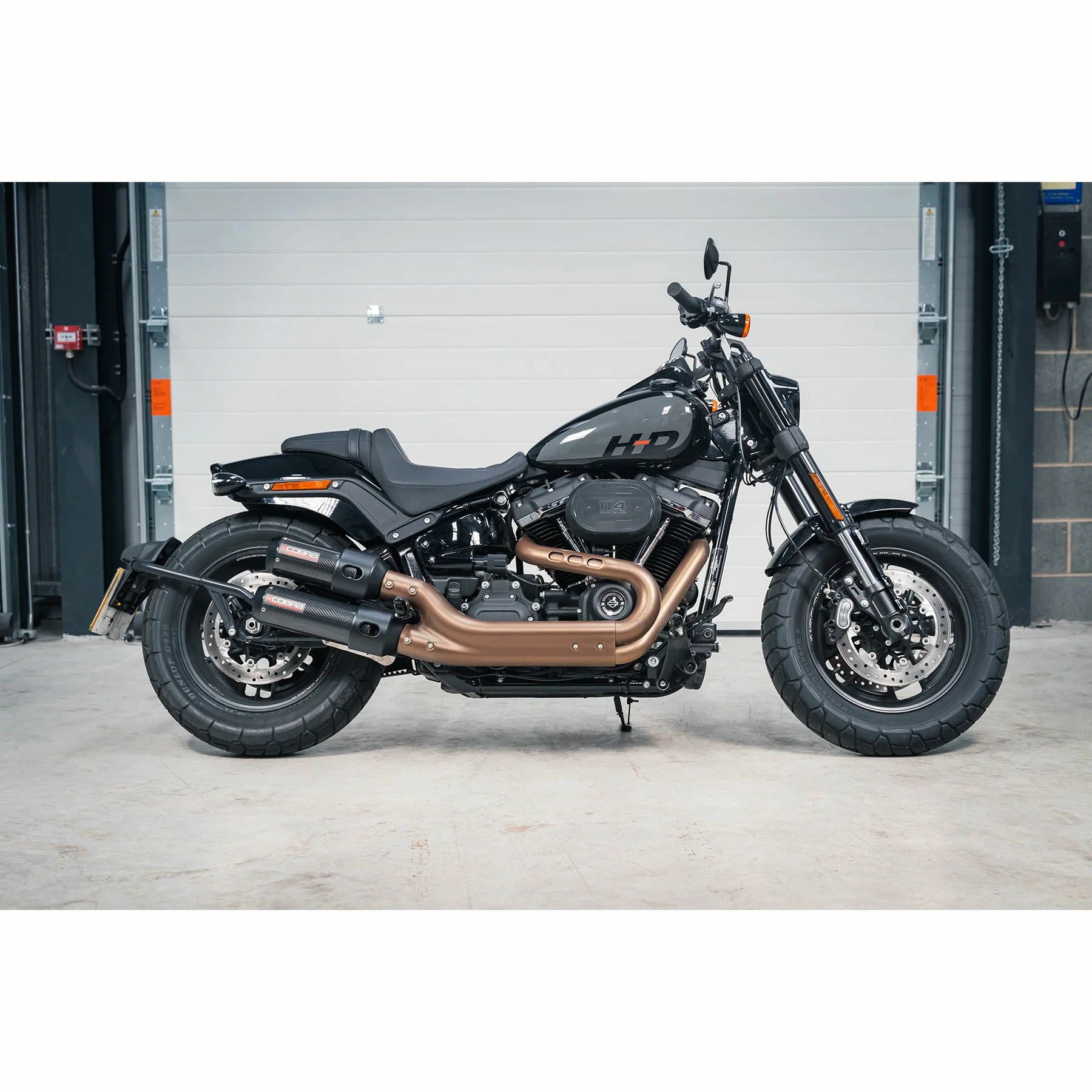  2021～2024 M8 ファットボブ スリップオンマフラーセット (カーボン)4