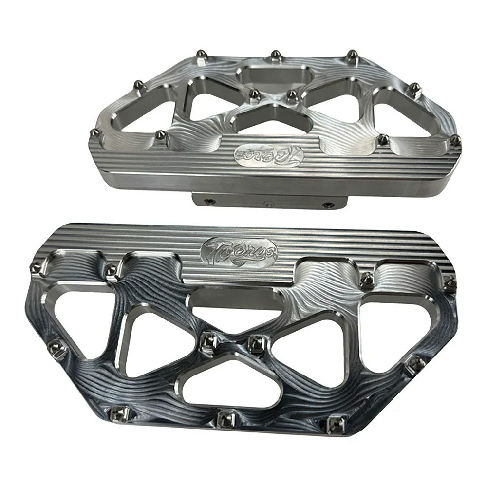 ハーレー ツーリング MX パッセンジャーフロアボード (シルバー)1