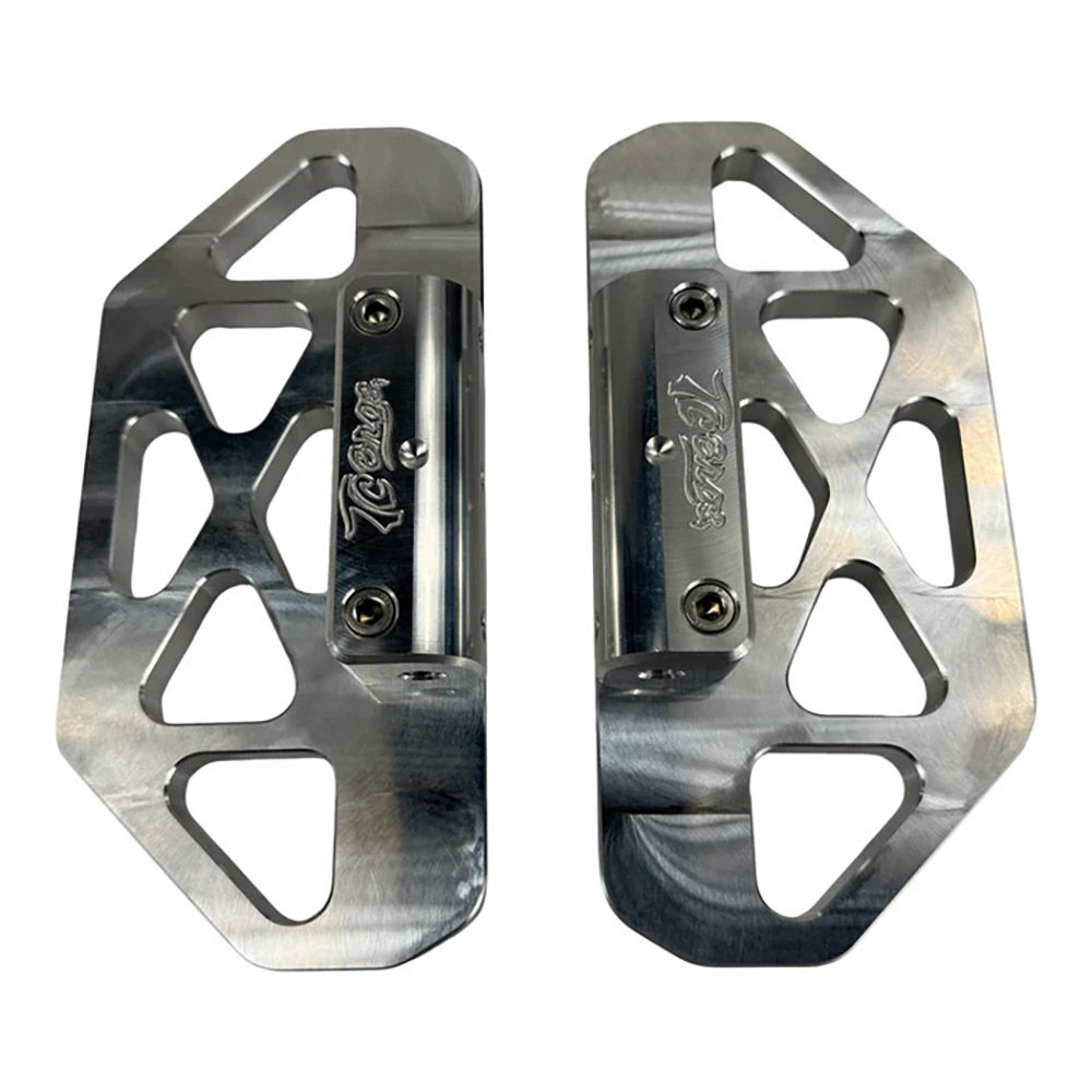 ハーレー ツーリング MX パッセンジャーフロアボード (シルバー)2