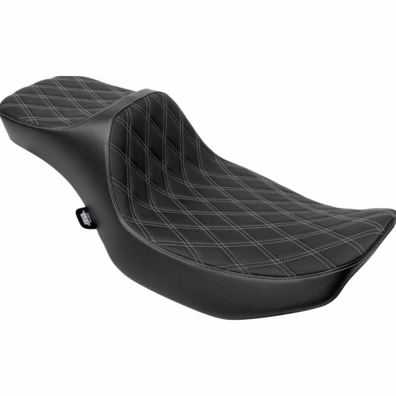  2024以降 FLHX FLTRX エクステンドリーチ プレデター3 2UPシート ダブルダイヤモンドステッチ シルバー Drag Specialties 