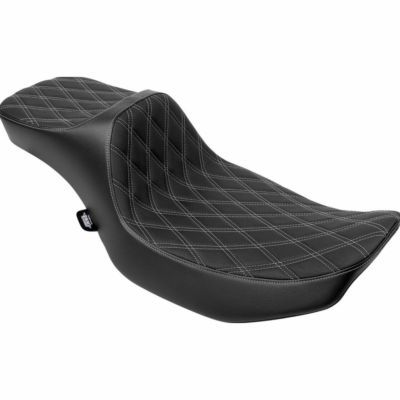 2024以降 FLHX FLTRX  エクステンドリーチ プレデター3 2UPシート ダブルダイヤモンドステッチ シルバー Drag Specialties