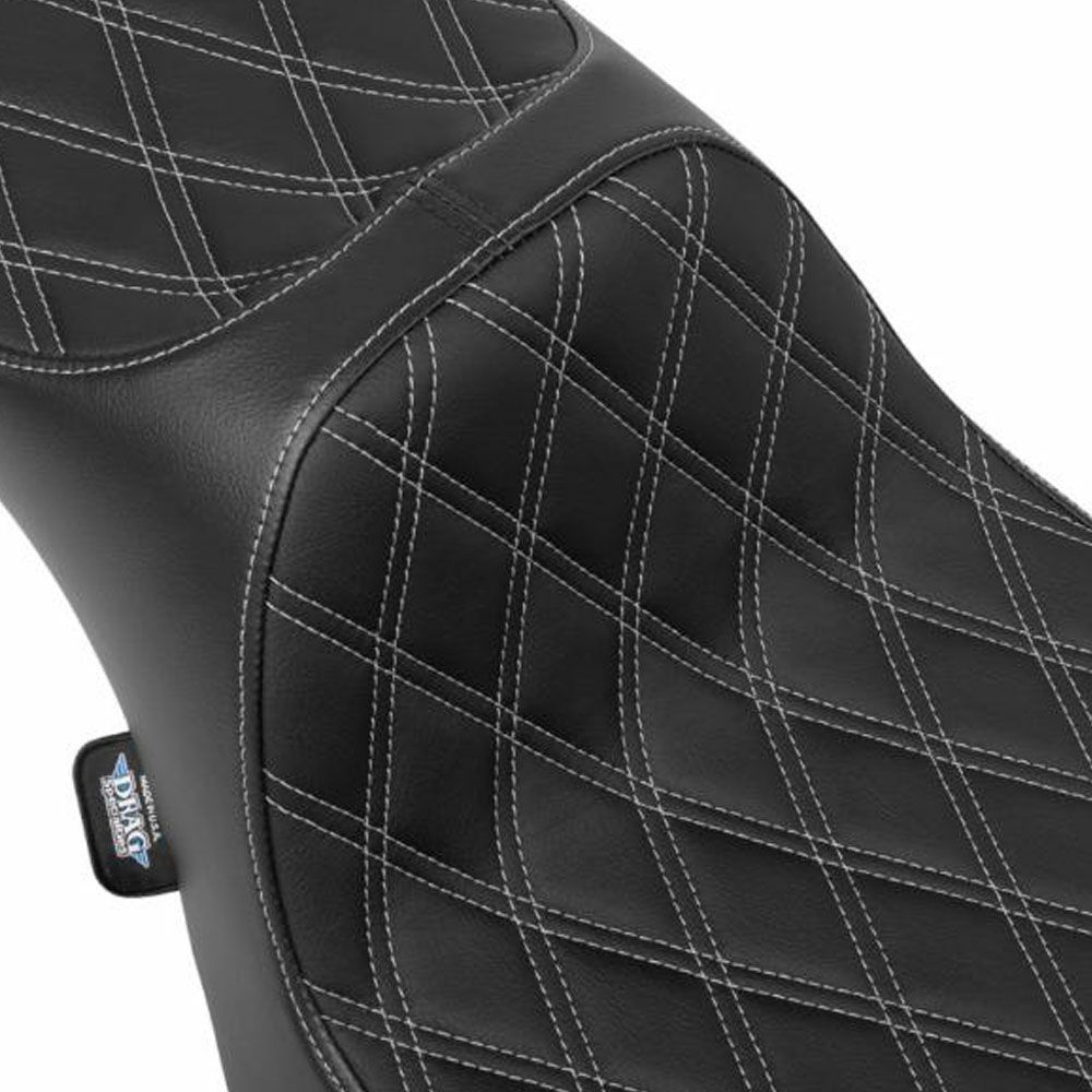  2024以降 FLHX FLTRX エクステンドリーチ プレデター3 2UPシート ダブルダイヤモンドステッチ シルバー Drag Specialties 