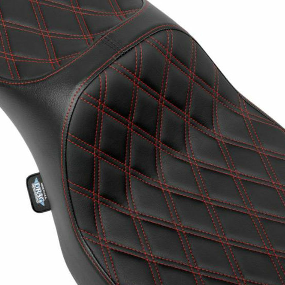 2024以降 FLHX FLTRX エクステンドリーチ プレデター3 2UPシート ダブルダイヤモンドステッチ レッド Drag Specialties 