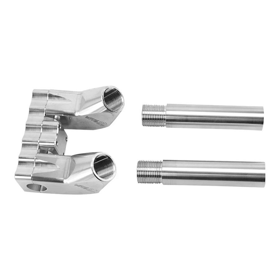 ハーレー用 モジュラー・8インチ プルバックライザー (シルバー)2