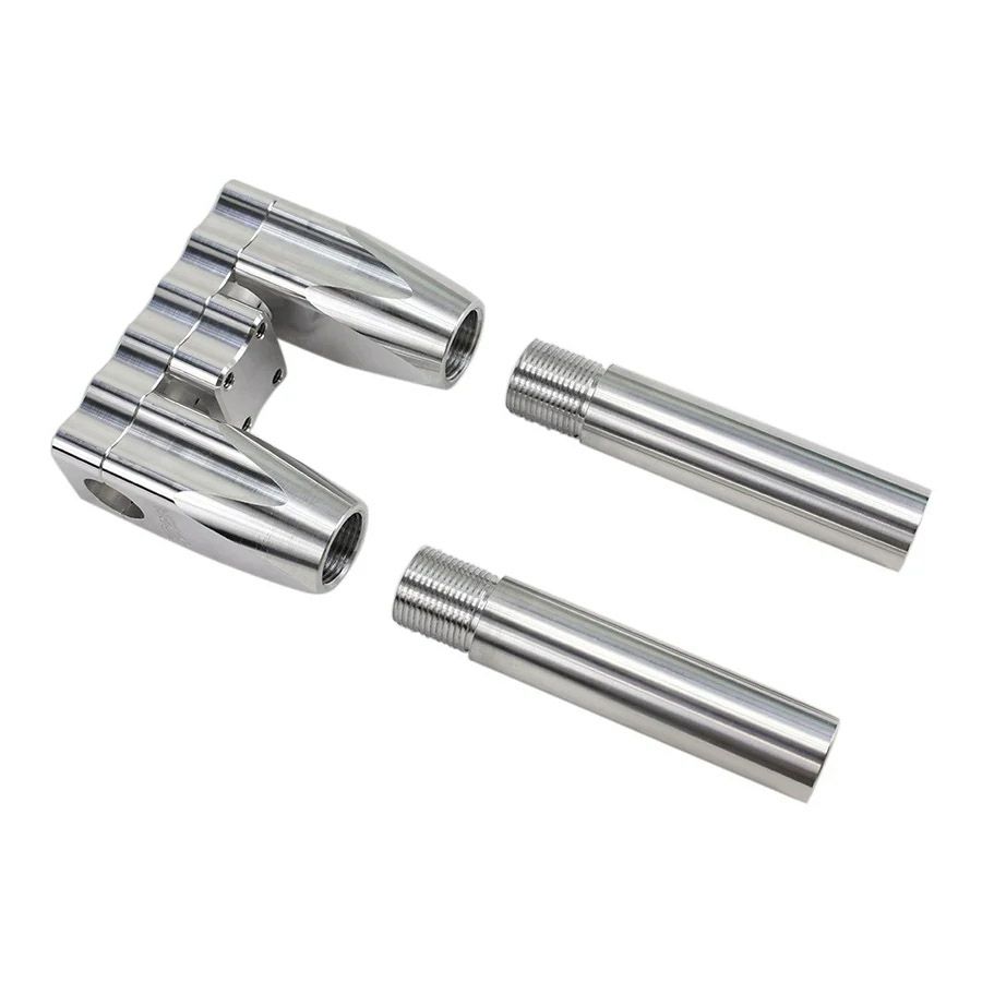 ハーレー用 モジュラー・8インチ ストレートライザー (シルバー)2