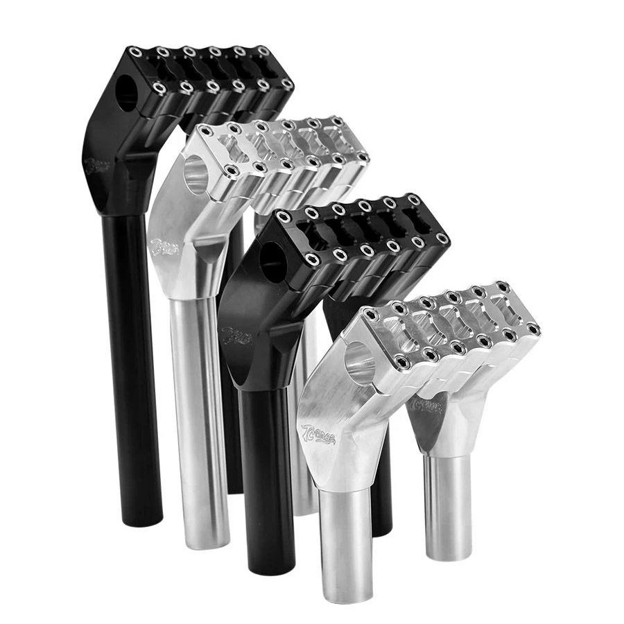  ハーレー用 モジュラー・8インチ プルバックライザー (シルバー)