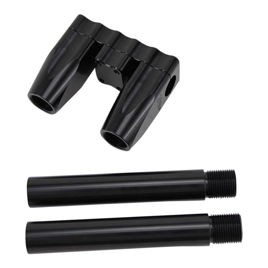 ハーレー用 モジュラー・8インチ ストレートライザー (ブラック)4