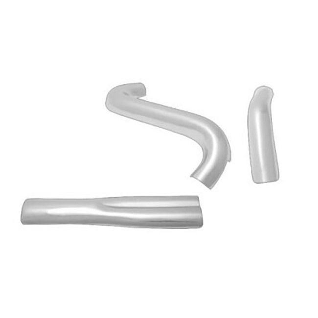 サンダーヘッダー FXR、ダイナ 2-1フルエキゾーストマフラー用 ヒートシールド (クローム)