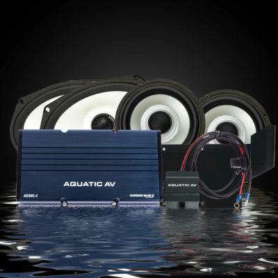 2014～2023 ストリートグライド、エレクトラグライド RGBスピーカー/300Wアンプセット アクアティックAV
