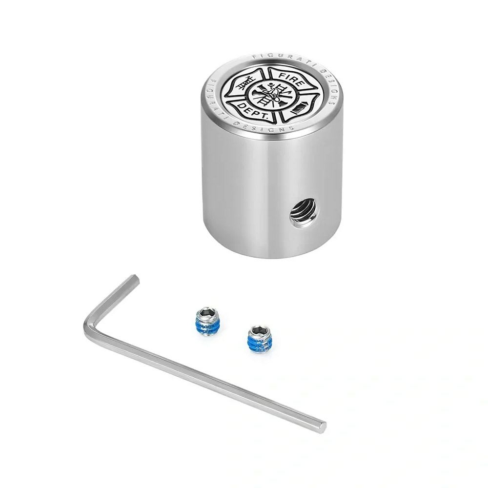 ツーリング ヒール&トウシフターカバー 消防士マルタ十字デザイン (シルバー)