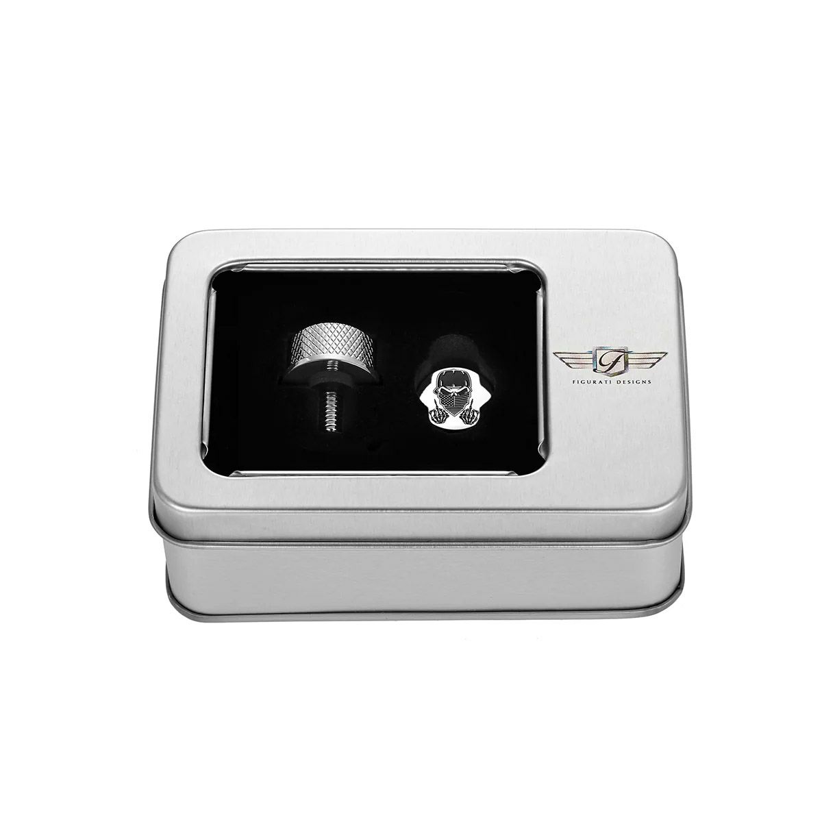 ハーレー シートスクリュー マスクスカルデザイン (シルバー)2