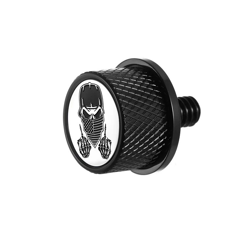 ハーレー シートスクリュー マスクスカルデザイン (ブラック)