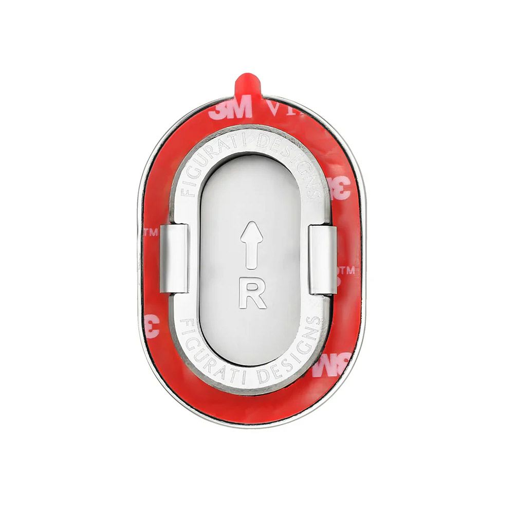 ツーリング用 アンテナホールカバー 星条旗スカルデザイン 右用 (シルバー)3