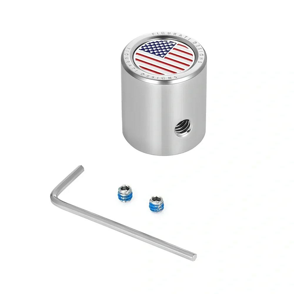 ツーリング カラー星条旗デザイン ヒール&トウシフターカバー (シルバー)