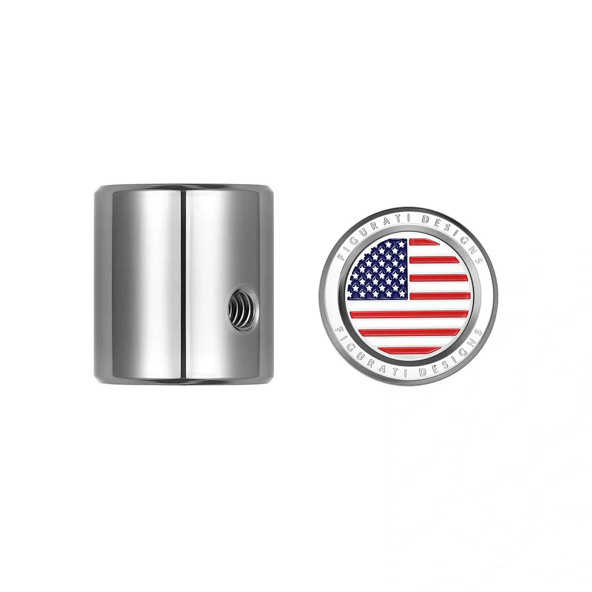 ツーリング カラー星条旗デザイン ヒール&トウシフターカバー (シルバー)1