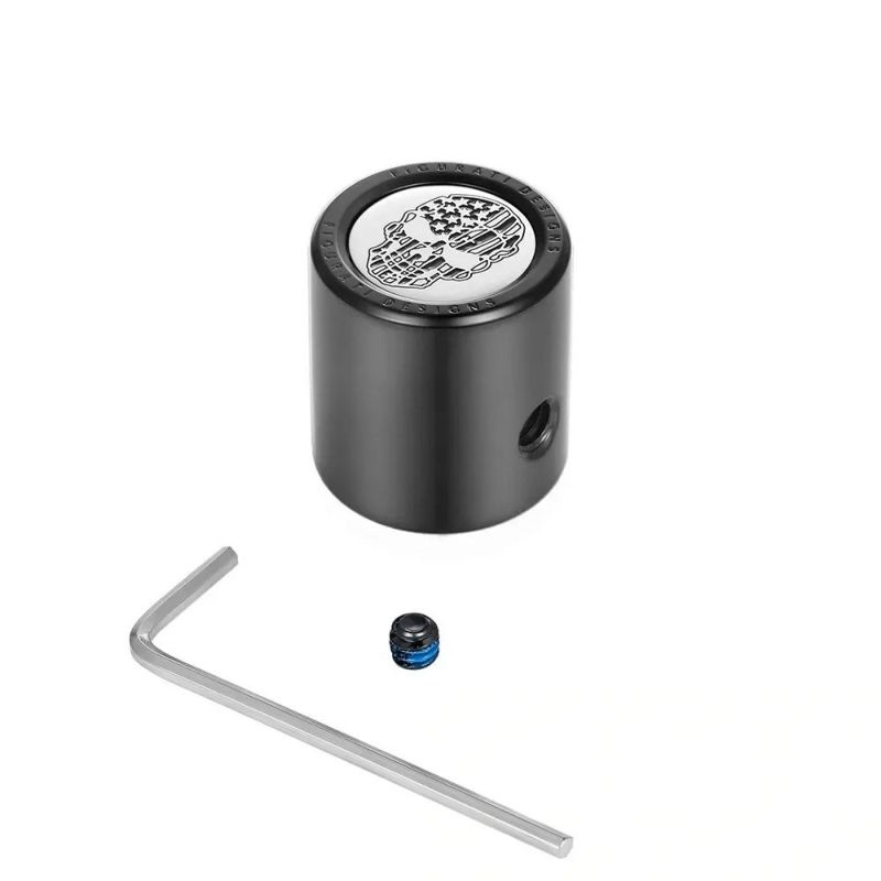 ツーリング 星条旗スカルデザイン ヒール&トウシフターカバー (ブラック)