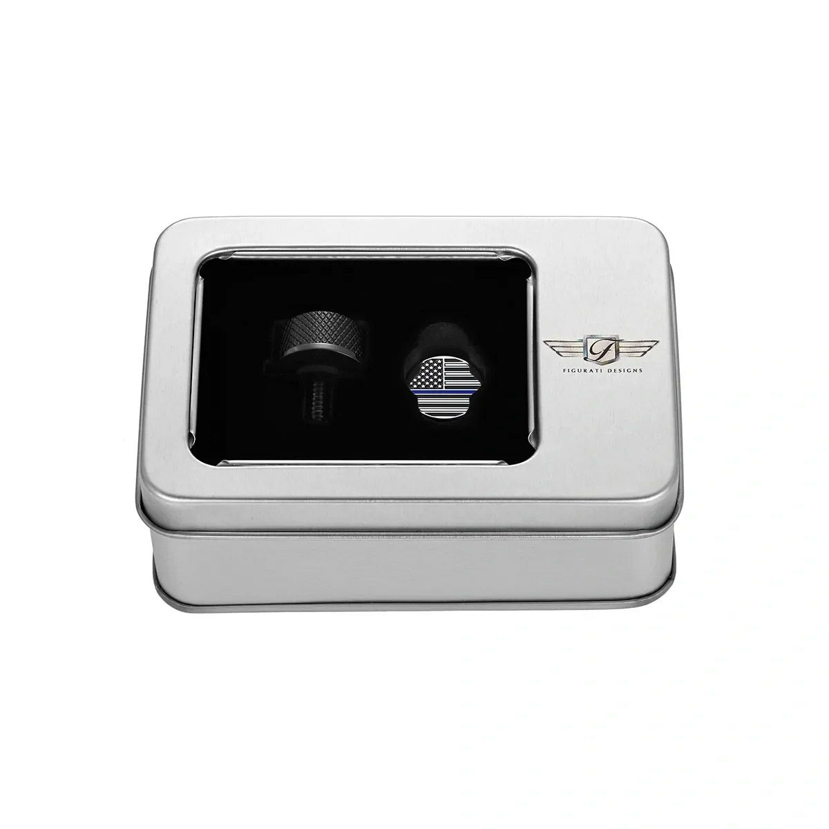 ハーレー シートスクリュー ブルーライン入り星条旗デザイン (ブラック)2